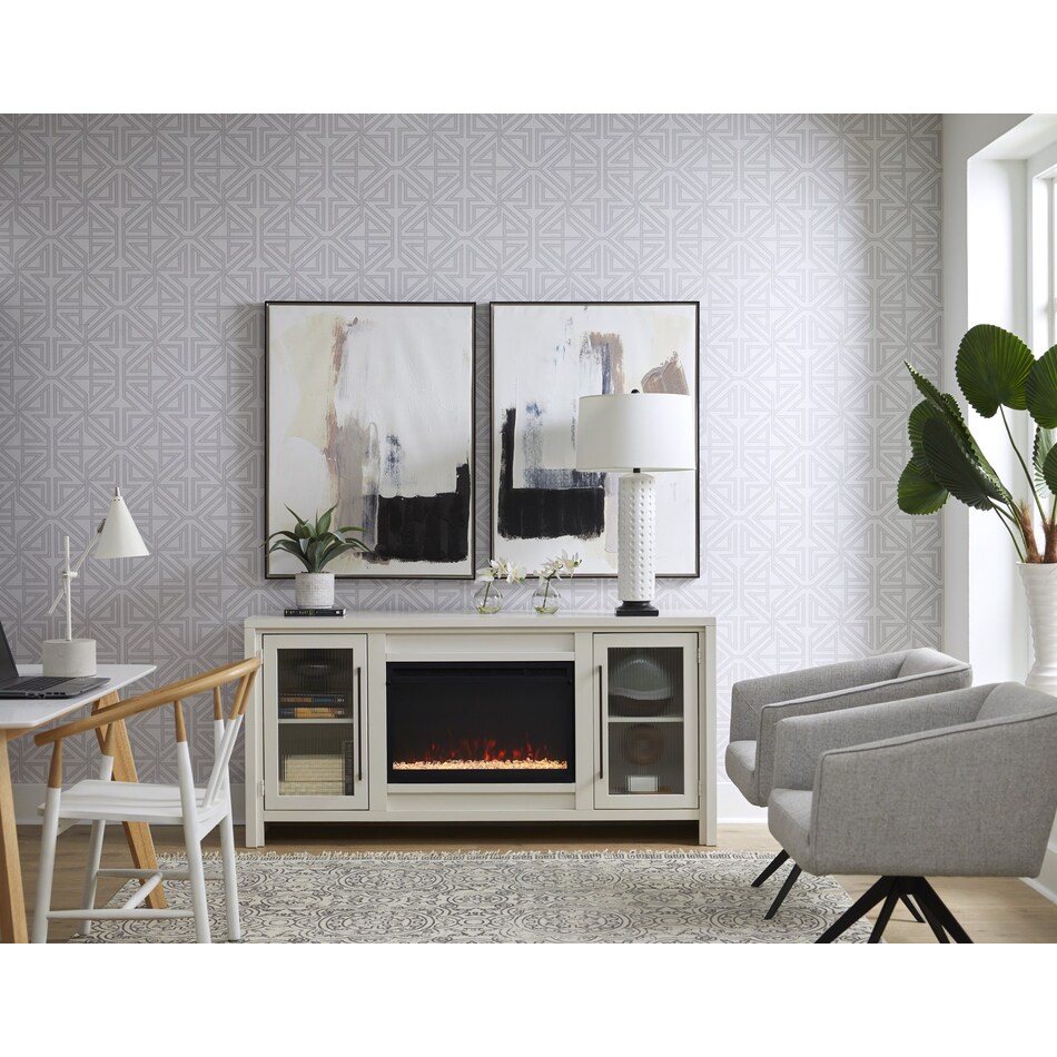 tawni white fireplace insert   