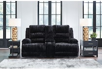 technique black power reclining console loveseat   