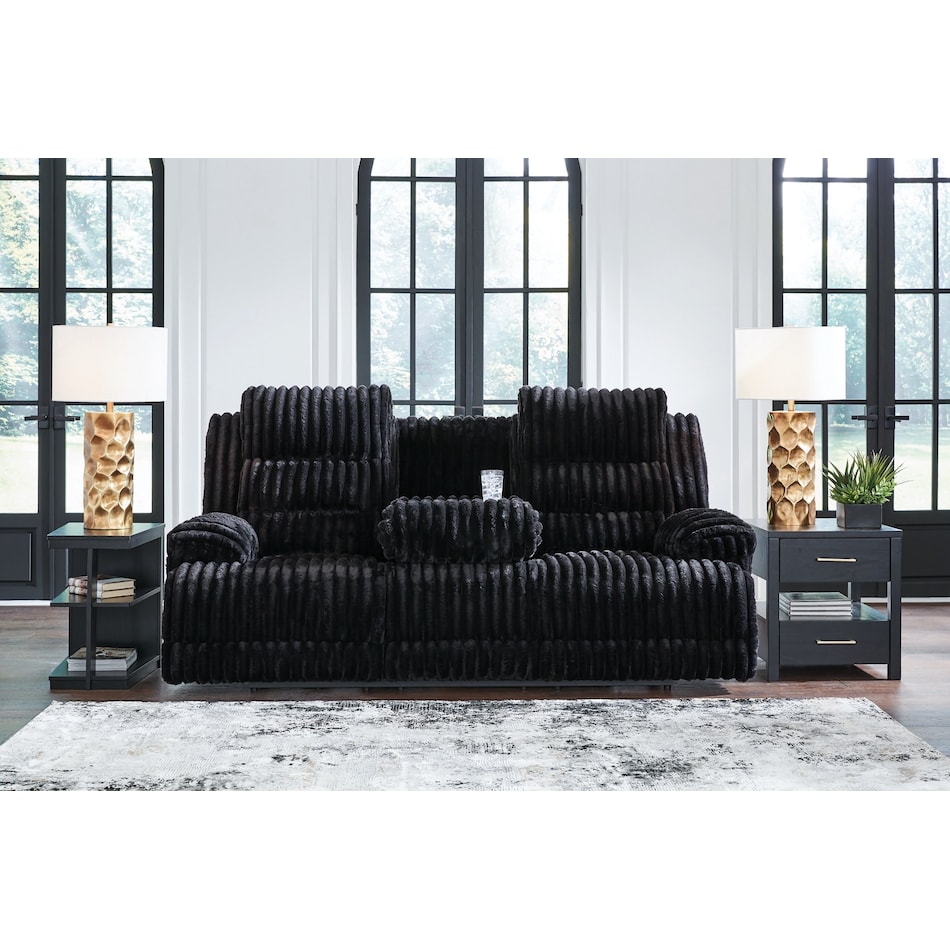technique black power reclining sofa   