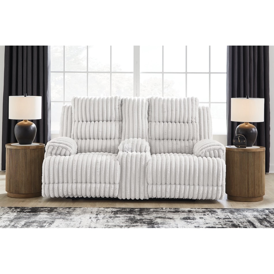 technique grey power reclining console loveseat   