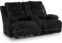 technique onyx power reclining console loveseat   