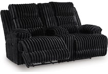 technique onyx power reclining console loveseat   