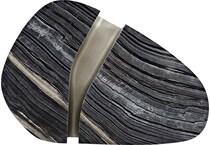 tegan black forest marble   shiny nickel cocktail table   