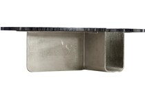 tegan black forest marble   shiny nickel cocktail table   