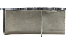 tegan black forest marble   shiny nickel cocktail table   