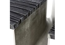 tegan black forest marble   shiny nickel cocktail table   