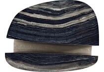 tegan black forest marble   shiny nickel end table   