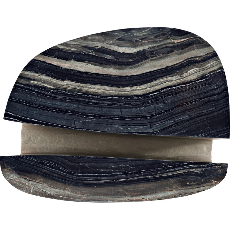 tegan black forest marble   shiny nickel end table   