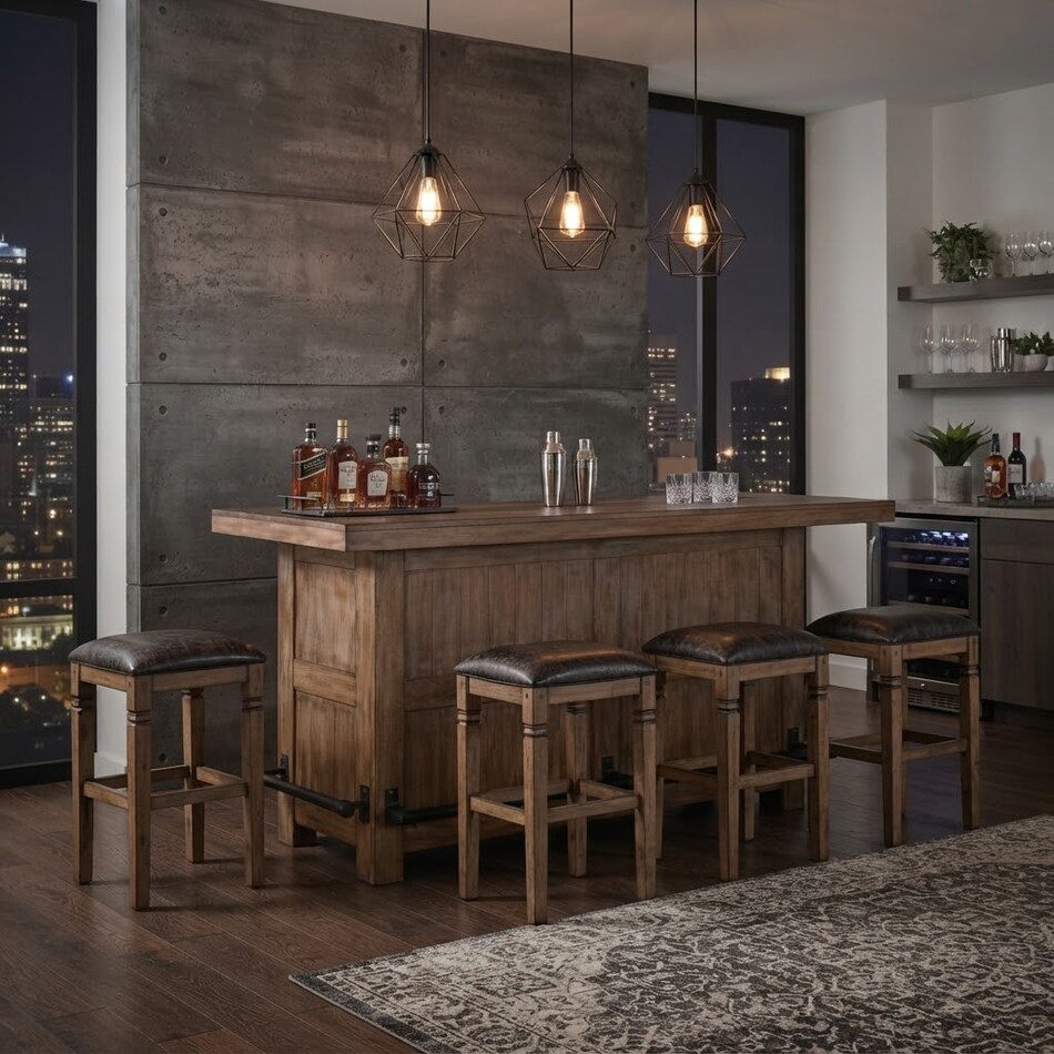thatcher buckskin barstool   