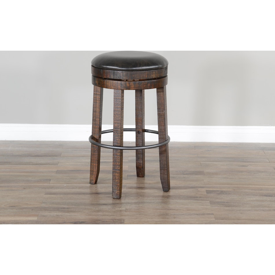 thatcher tobacco leaf dark brown counter chair   