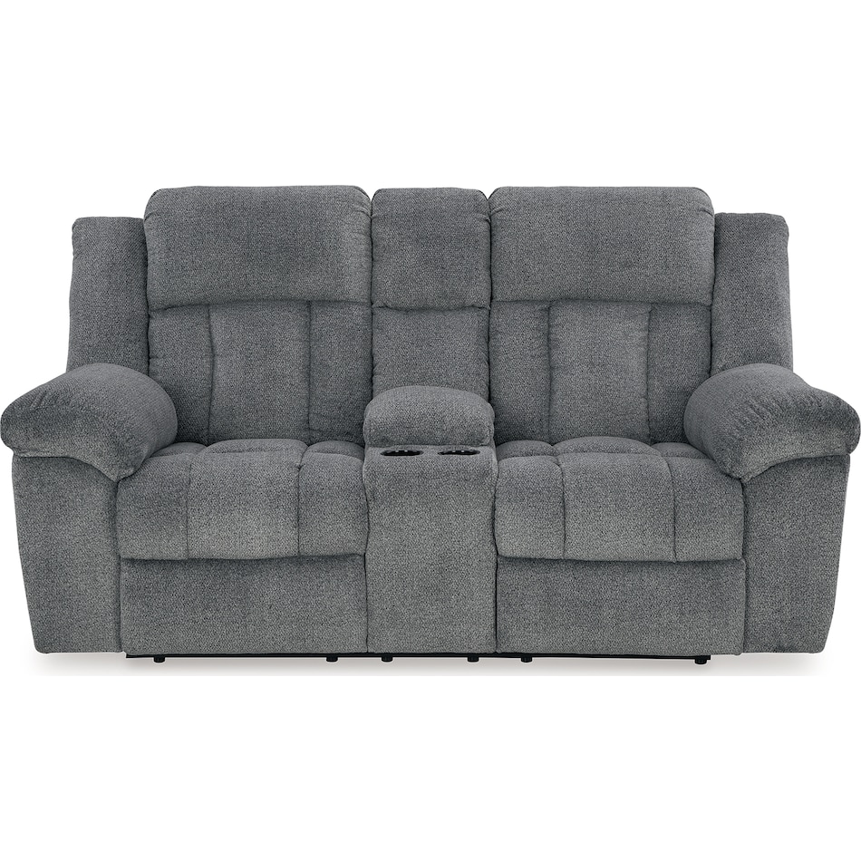 tip off slate power reclining console loveseat   