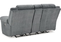 tip off slate power reclining console loveseat   