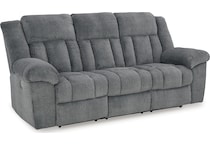 tip off slate power reclining sofa   