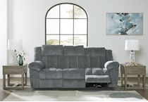 tip off slate power reclining sofa   