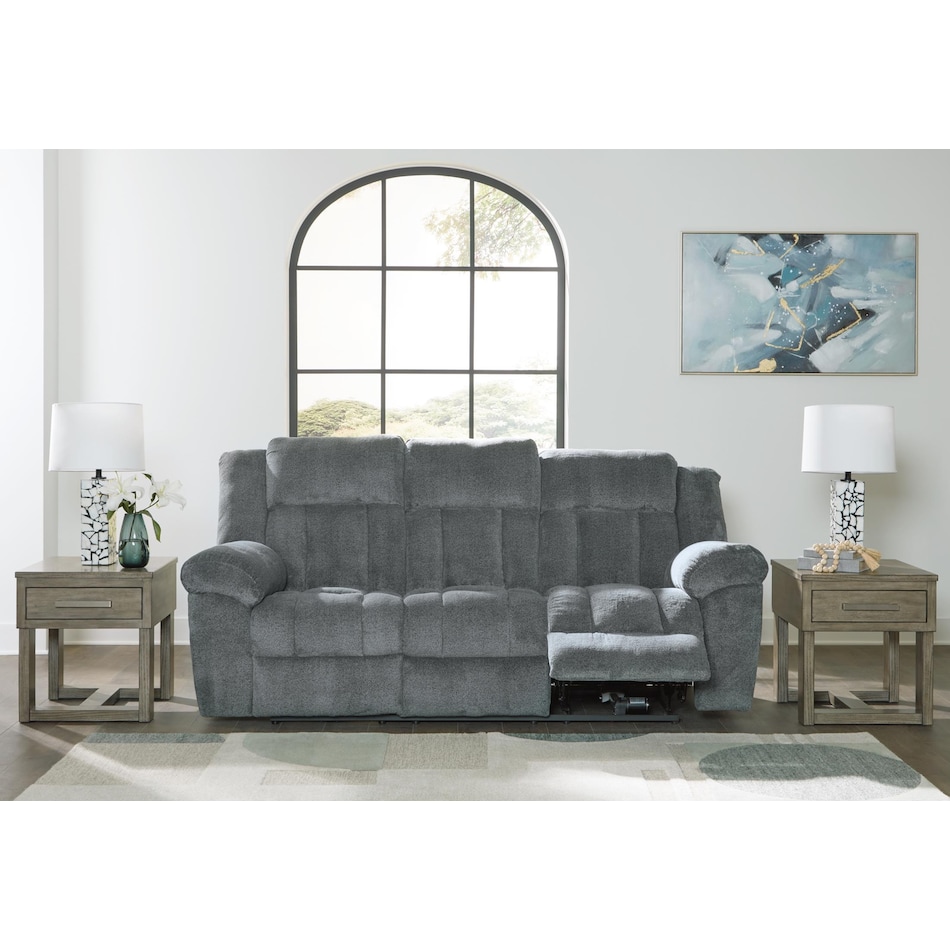 tip off slate power reclining sofa   