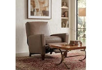 tobias brown leather high leg recliner   