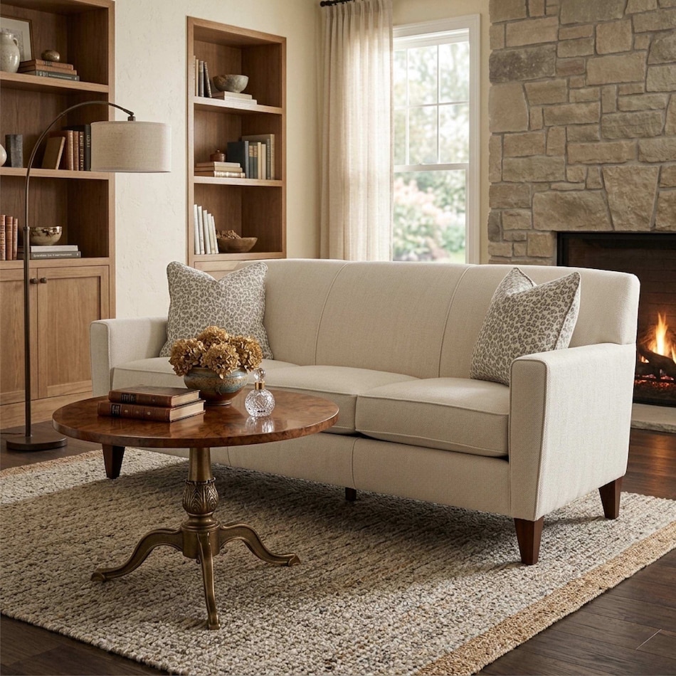 tobias white sofa   