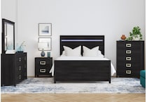 tobin black nightstand   