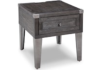 todoe dark gray end table   