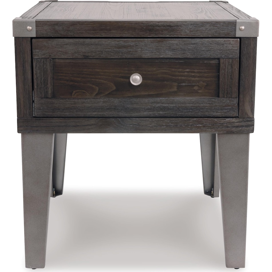todoe dark gray end table   