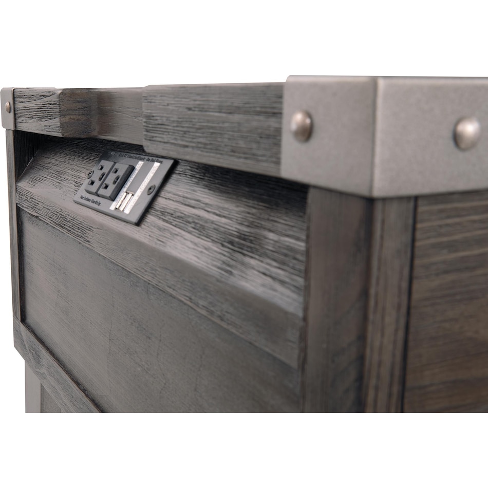 todoe dark gray end table   