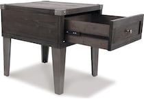 todoe dark gray end table   
