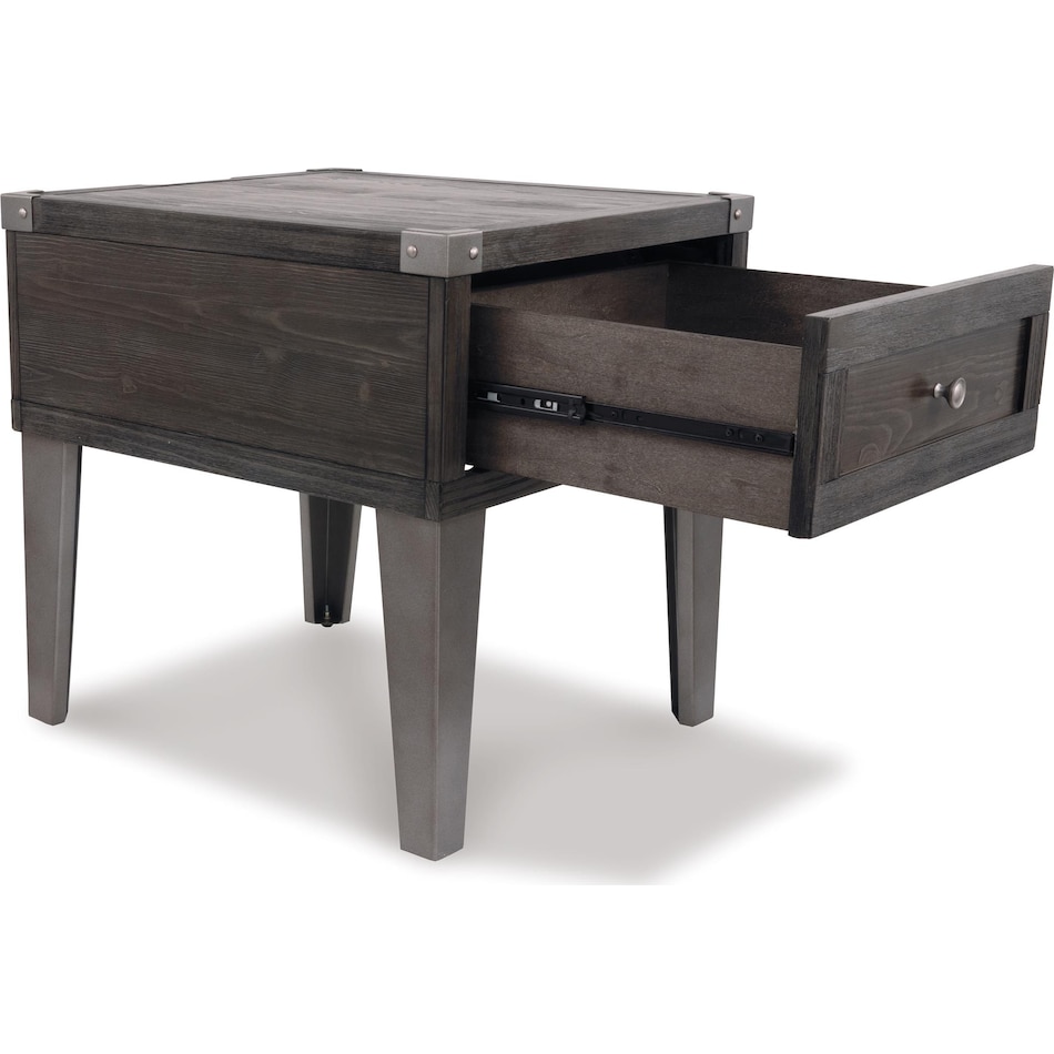 todoe dark gray end table   