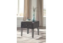 todoe dark gray end table   