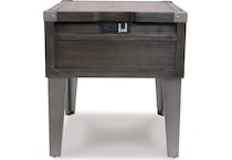 todoe dark gray end table   