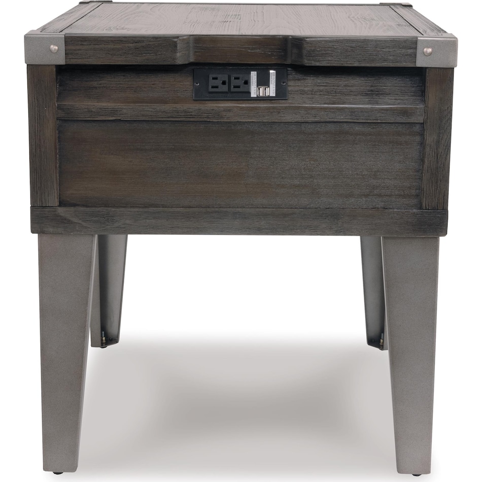 todoe dark gray end table   