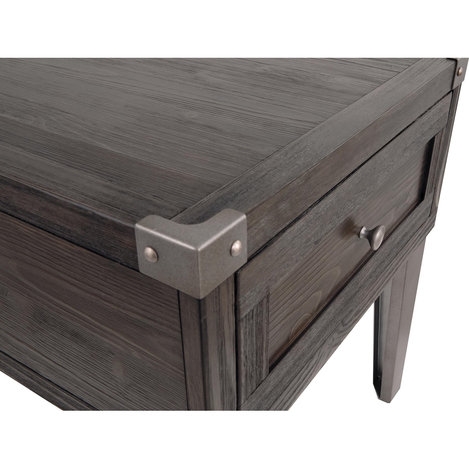 todoe dark gray end table   