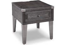 todoe dark gray end table   