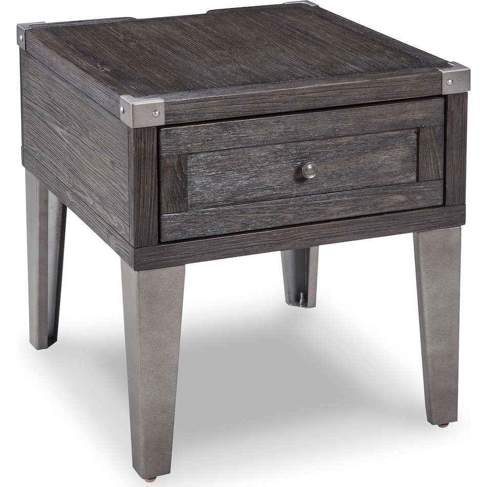 todoe dark gray end table   