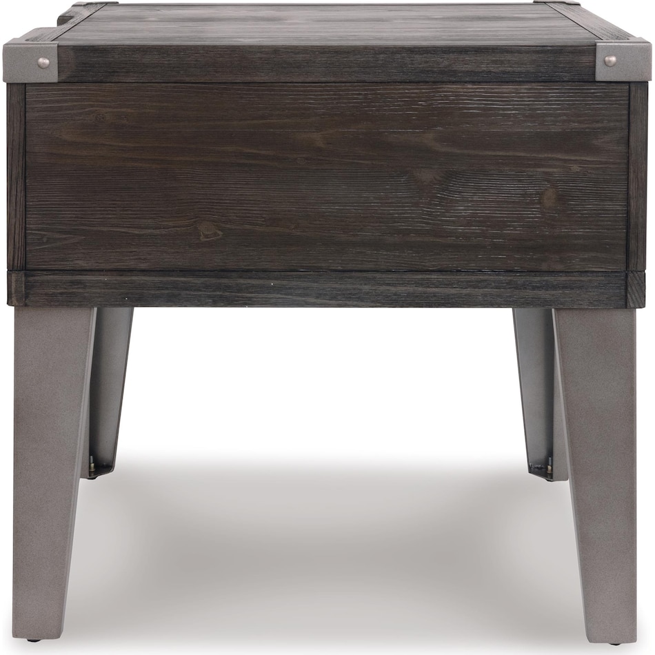 todoe dark gray end table   