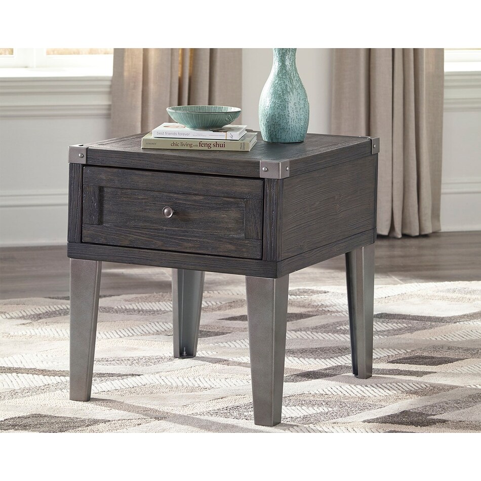 todoe gray end table   