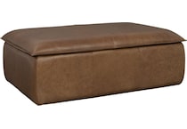 toledo brown cocktail storage ottoman   