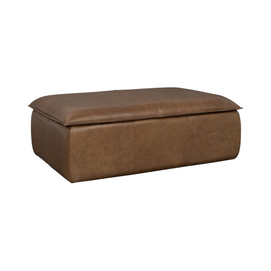 toledo brown cocktail storage ottoman   