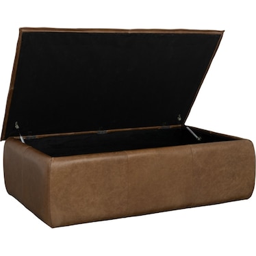 TOLEDO LEATHER STORAGE OTTOMAN BY FLEXSTEEL