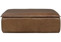 toledo brown cocktail storage ottoman   