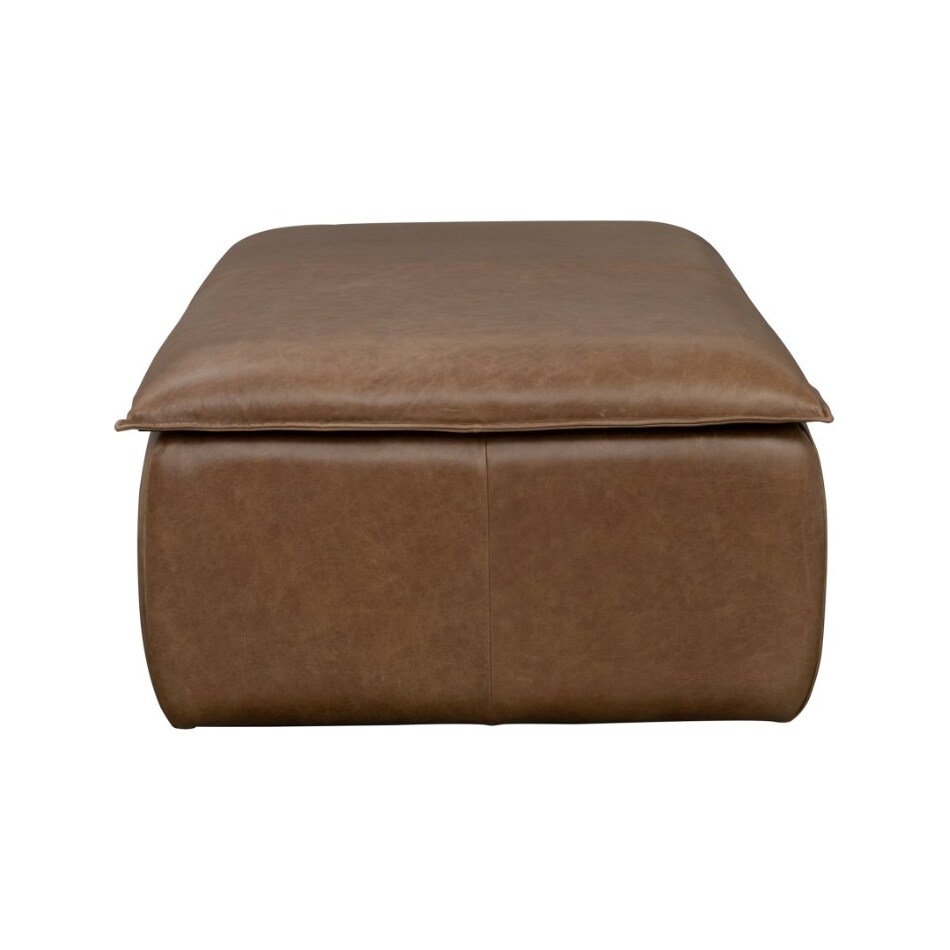 toledo brown cocktail storage ottoman   