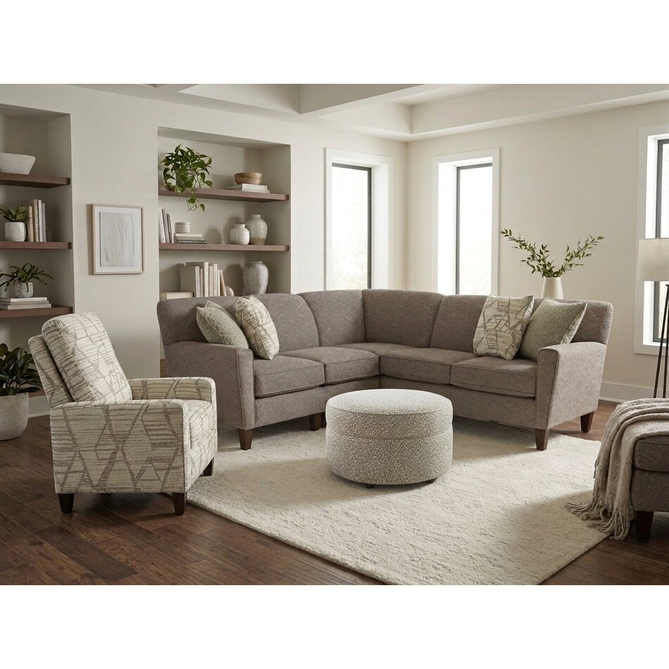 tollin beige ottoman   