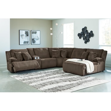 TOP TIER 6-PC RECLINING SECTIONAL