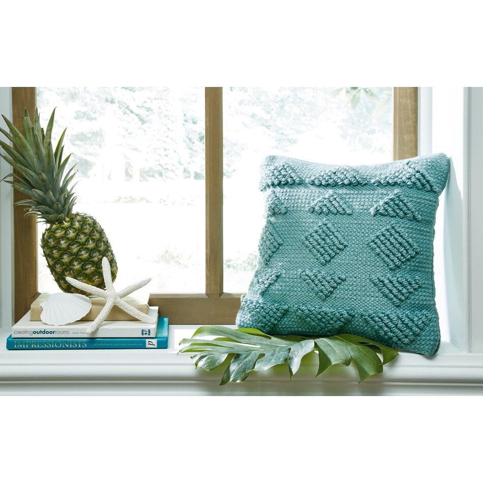 toss pillow green pillow   