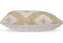 toss pillow white yellow pillow   