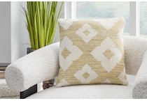 toss pillow yellow pillow   