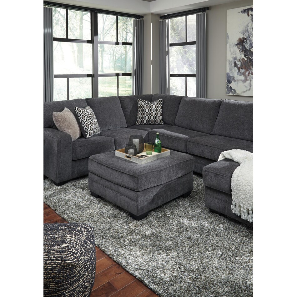 tracling grey cocktail ottoman   