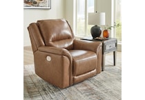 trasimeno brown power leather recliner   