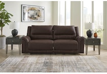 trasimeno brown power leather reclining sofa   