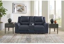 trasimeno ocean power leather reclining console loveseat   