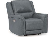trasimeno steel power leather recliner   